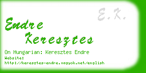 endre keresztes business card